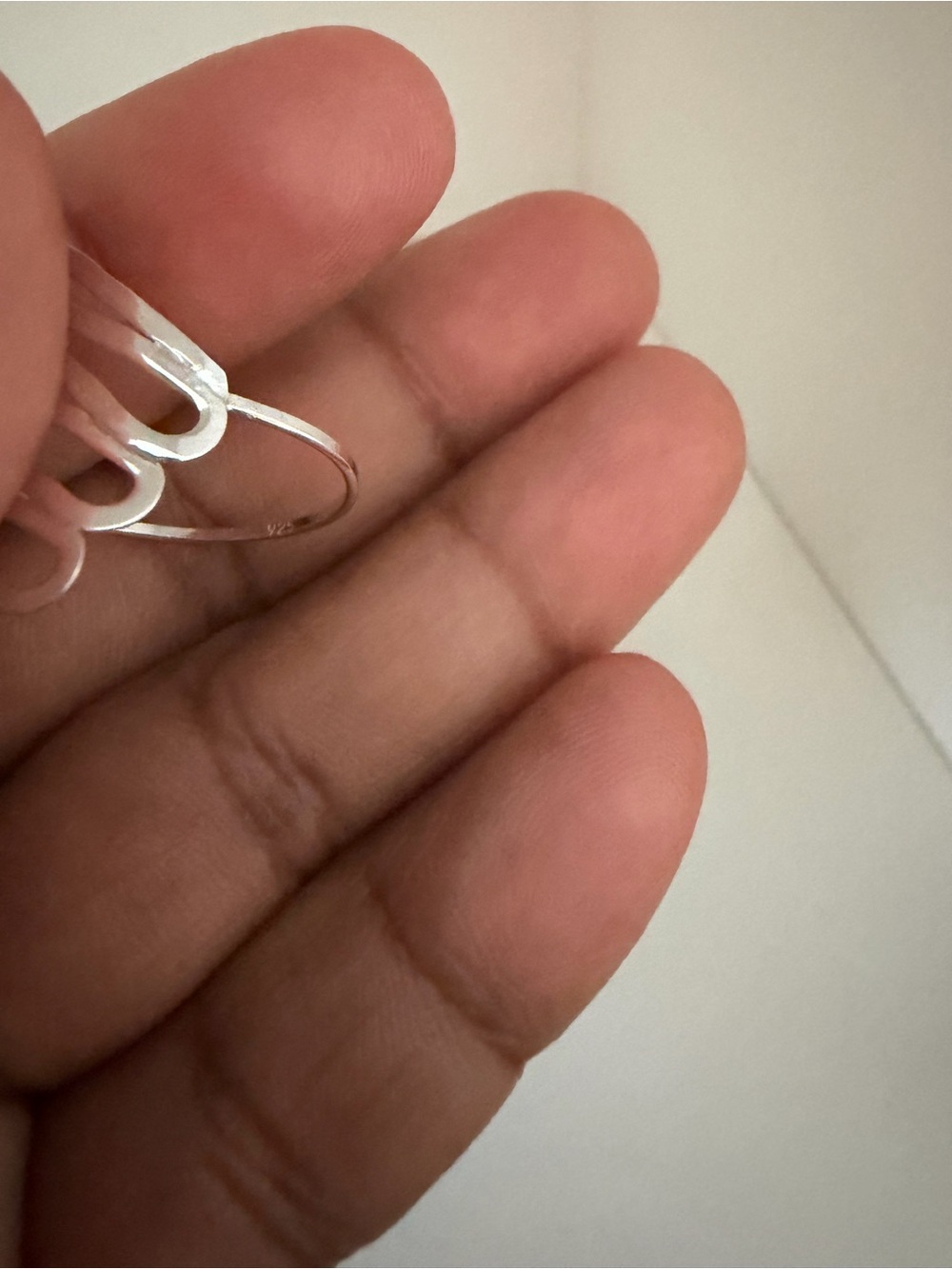 Sterling Silver 925 Sculptural Wave Ring size 9 - Picture 5 of 6